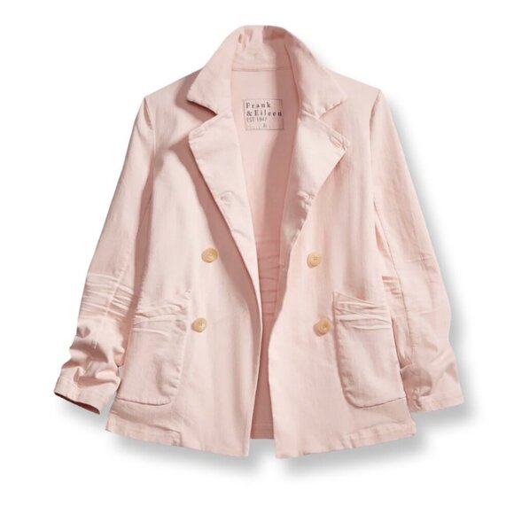 Frank & Eileen Belfast Peacoat Lightweight Jacket in Ballet Pink Size Small - Picture 2 of 15